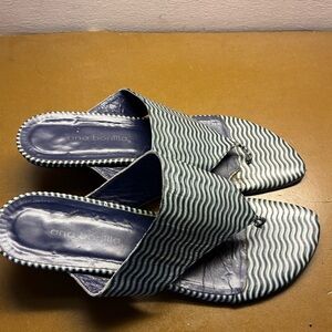 Stylish Ana Bonilla Leather Striped Women's Sandals